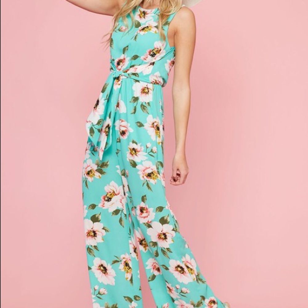 Peach Love Floral Romper